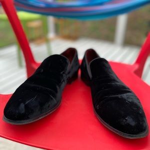 Men’s designer shoes - Authentic black velvet Magnanni men’s loafers